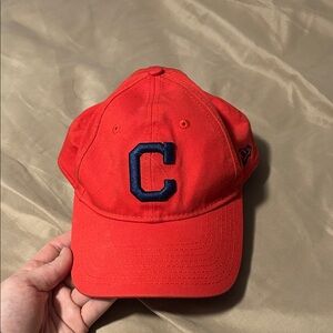 VS PINK Cleveland Guardians Block C Red Baseball Cap with Navy 'C' Emblem